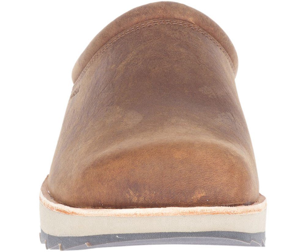 Merrell Slip Ons Męskie Brązowe - Juno Clog Skórzane - 390471-XGY